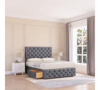 Watson Coniston Bed Set ,No Drawers Mattress & 54" Headboard Sloomy Dark Grey Super King