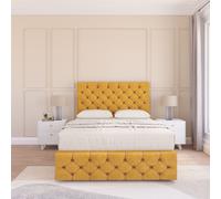 Watson Divan Bed Set With 2 drawers Footend - Plush Velvet Sloomy Gold Double