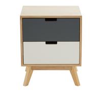 Watson Two Drawer Chest, Angular Legs Premier Housewares Grey One Size