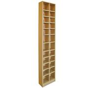 BLOCK - Tall Sleek 360 CD / 160 DVD Media Storage Tower Shelves - Beech