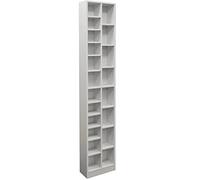 BLOCK - Tall Sleek 360 CD / 160 DVD Media Storage Tower Shelves - White