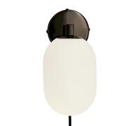 Watt & Veke - Noor Wall Lamp, Opal / Black - Black