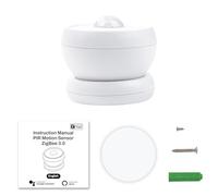Wattive Motion Detector, Zigbee Motion Sensor, Infrared Anti-Theft Presence Sensor, PIR Smart Home Presence Detector Magnetic Aspiration, Detection Range 8m to 120°