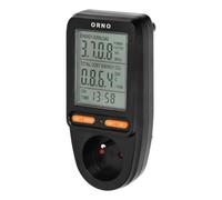 Wattmeter, Energy Calculator with Display, Black, OR-WAT-435/B
