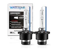 wattstar D2S Xenon Bulbs D2S 35W Xenon Headlight bulbs, 4300K，IP68 ，2 Pack | 7200LM pair,warm white 4300K,PK32d-2, plug and play,3000hrs life, 18mo warranty, replaces 66240 85122, IP68,not halogen