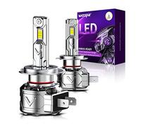 wattstar H7 LED Headlight Bulbs, 50w 12000lms Wireless Low Or High Beam Headlight Bulbs, Bulit-in Silent LED Headlights With Smaller Sizes, CSP Chips, 6500K, Pack Of 2