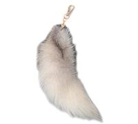 WaTudouYe Cute Fox Animal Tail Keychain Fur Pendant Key-Chain Bags Charm Keys-Holder Couple Keyrings for Backpack Car Decoration