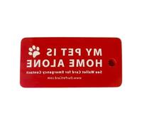 WaTudouYe Dog Cat Home Alone Alert Card & Key Tags with Contact Call Cards Pet Contact Keychain