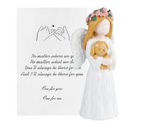 WATUNID Dog Angel Figurine, Dog Guardian Angel Dog Memorial Gift, Sculpted Hand-Painted Figures for Dog Lovers, Remembrance Gift for Grieving Pet Owners, Girl and Dog Friendship Figure, Pet Loss Gifts