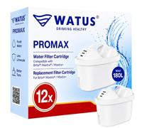 Watus Water Filter Cartridges, for Brita Water Filter Cartridges (12 Pack) | Compatible for Brita Maxtra Pro, Plus, Reduces Lead, Chlorine, Heavy Metals and Limescale in Water