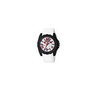 Watx Men's Quartz Analog Watch with Rubber Strap RWA1809, White, 45MM, Strip