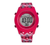 WatxandCo Digital Clock Tribal Pink Digital Watch for Women with Silicone Strap Fuchsia with Aztec Printed. 43 mm