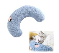 WAURCSY Little Pillow for Cats, Ultra Soft Fluffy Pet Calming Toy Half Donut Cuddler, U-Shaped Pillow for Joint Relief Pet Cervical Protection Sleeping Improve Machine Washable