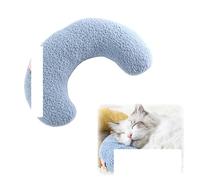 WAURCSY Little Pillow for Cats, Ultra Soft Fluffy Pet Calming Toy Half Donut Cuddler, U-Shaped Pillow for Joint Relief Pet Cervical Protection Sleeping Improve Machine Washable