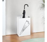 wauseon small metal umbrella stand in white