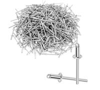 Wavanta 100 Pieces Aluminum Blind Rivets 4.8 x 12mm, Dome Head Aluminum Pop Rivets with Open End for Metal, Storage Box, Furniture, Marine Use