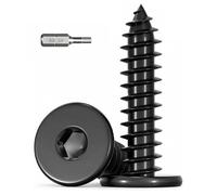 Wavanta 100Pcs M3 x 20mm Black Self Tapping Screws