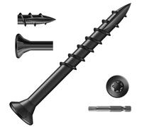 Wavanta 50Pcs Decking Screws, 4.2 x 41mm Black Wood Screws, Torx Drive Flat Head Screw, Rust Resistant Epoxy Coated, with T25 Torx Bit
