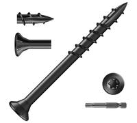 Wavanta 50Pcs Decking Screws, 4.2 x 50mm Black Wood Screws, Torx Drive Flat Head Screw, Rust Resistant Epoxy Coated, with T25 Torx Bit