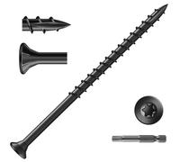 Wavanta 50Pcs Decking Screws, 4.8 x 90mm Black Wood Screws, Torx Drive Flat Head Screw, Rust Resistant Epoxy Coated, with T25 Torx Bit