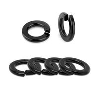 Wavanta 50Pcs M5 Washers Black, Spring Lock Washers, 304 Stainless Steel Split Lock Washer, Washer for Screws & Bolts, Black Finish