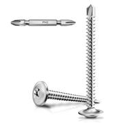 Wavanta 50Pcs Self Tapping Screws for Metal, M4.8 x 38mm Truss Head Self Drilling Screws, 410 Stainless Steel Sheet Metal Screw, High-Strength Quick Tapping Screw with Screwdriver Bit
