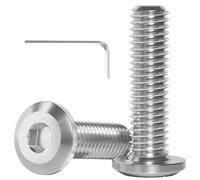 Wavanta M5 Bolts, M5 x 12mm Flat Head Hex Socket Cap Screws Bolts, Full Thread A2 304 Stainless Steel Screws with Hex Key, Ideal for Furniture Assembly/Machinery Repair Pack of 20