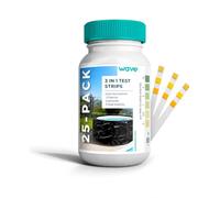 WAVE 3-in-1 Hot Tub Test Strips, 25 Pack, Fast & Accurate Spa Water Testing for Chlorine, pH & Total Alkalinity, Suitable for Hot Tubs, Spas & Swimming Pools