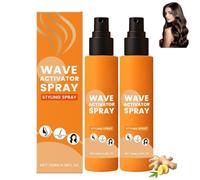 Wave Activator Spray for Natural Hair, Hair Styling Spray, Natural Smoothing Curl Styling Mist, Anti Frizz Curl & Revitalizer Defining spray, for Women & Men, Travel Home Salon Daily Use (100ml, 2PCS)