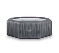 Wave Aegean | 6-Person Inflatable Hot Tub | Integrated Heater - Dark Grey - 6 Person | 195x65cm