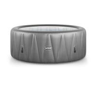 Wave Atlantic 6 Person Round Inflatable Hot Tub Grey Rattan, Grey