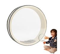 Wave Bead Drum Healing Sea Drum Sound - Double Sided Sound Drum Percussion - Sea Sound Instrument Wave Rain Sound Drum with Wooden Shell