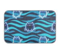 Wave Blue Cute Animal Cat Summer Cooling for Cats Self Cooling cat Blankets for Indoor Cats for Kittens Outdoor pet Cordless cama refrescante para Perros M