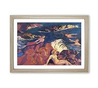 Wave by Maurice Denis Framed Print | A2 Oak Framed Wall Art | Ready to Hang | Modern Nautical Picture | Living Room Bedroom Lounge Office