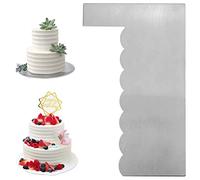 Wave Cake Scraper Stainless Steel Comb Icing Smoother Double Sided Metal Fondant Spatulas Cake Edge Cream Cake Decorating Tools Pastry Cutter Textures Tools Baking
