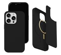 Wave Case iPhone 16 Pro MagSafe Compatible Phone Case - Eco-Friendly Wheat Straw Phone Case with Shock-Absorbing Corners | 2mm Raised Lip | Ultra-Thin Design, 360° Protection | Black
