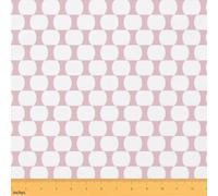 Wave Checkered Craft Fabric No Stretch,Geometric Minimalist Modern Soft Flannel Polyester,70S Modern Retro Aesthetic Ideal for Quilting & Handmade Artwork,Pink White 5 Yard Bolt,180" L x 59" W