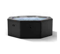 Wave Como | 6-Person Eco Foam Hot Tub | Built-In Integrated Heater - Charcoal Black - 6 Person | 195x70cm - Standard
