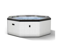 Wave Como | 6-Person Eco Foam Hot Tub | Built-In Integrated Heater - Pebble White - 6 Person | 195x70cm