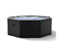 Wave Como 6-Person Eco Foam Hot Tub Integrated Heater Charcoal Black, Black