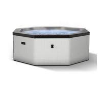 Wave Como | 6-Person Eco Foam Hot Tub | Built-In Integrated Heater - Graphite Grey - 6 Person | 195x70cm