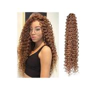 Wave Crochet Hair 1 Pack Long Ombre Blonde Deep Wave Curly Braiding Hair Soft Synthetic Curly Crochet Hair For Black Women Wear and Go(30,22inch)