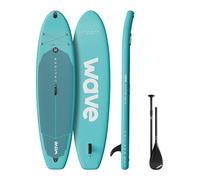 Wave Cruiser 3.0 Inflatable Stand Up Paddle Board | 10'9ft Beginner iSUP Package with Adjustable Paddle, Pump, Fin, Leash, Repair Kit & Backpack | Non-Slip Deck | Ice Blue