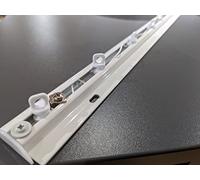 wave curtain track slim 8mm thin discreet ceiling fix complete set kit 80mm gliders - choose your size (WHITE) (100cm (SINGLE TRACK - 80mm gliders - ONE WAY))