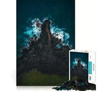 Wave Dance on The Volcanic Jigsaw 1000 Pieces for Teenagers Mental Boost Game Firm Fit Secure Assembly Family Fun Night Activity (38x52cm)