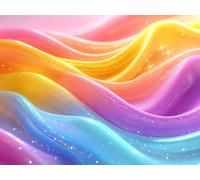 Wave Diamond Art Pink Diamond Paining Kits for Adults Beginner, DIY 5D Full Drill Round Crystal Art Embroidery Cross Stitch Crafts Pictures Kit for Home Wall Decor, Gifts for Women 20x30cm 3M-LZS