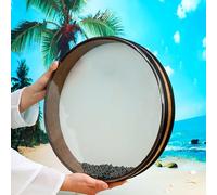 Wave Drum, 20in Ocean Sound Healing Instrument, Professional Sheepskin Therapy Meditation Sound Therapy Instrument
