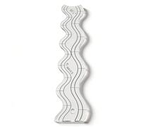 Wave Edge Quilting Ruler, Clear Acrylic Patchwork Sewing Guide with Non-Slip Grip, Quilting Rulers Compatible with All Sewing & Cutting Machines, Modern Quilting Template for Precise Measurements