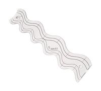 Wave Edge Quilting Ruler, Clear Acrylic Patchwork Sewing Ruler with Non-Slip Grip, For Dressmaking, Patchwork Templates and Quilting Squares, One Piece Wavy Quilting Ruler