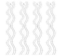 Wave Edge Quilting Ruler Template 4pcs for Domestic Sewing Machine